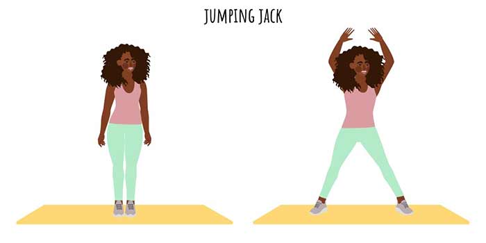 پرش پروانه‌ای (Jumping Jacks)