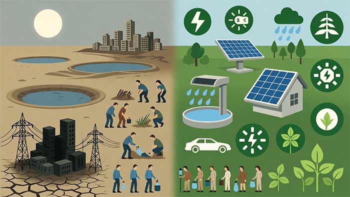 کمبود منابع طبیعی: خشکسالی و قطع برق که زندگی را فلج میکند