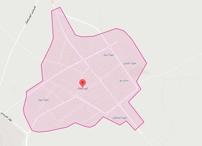 موقعیت مکانی شهر کبودراهنگ