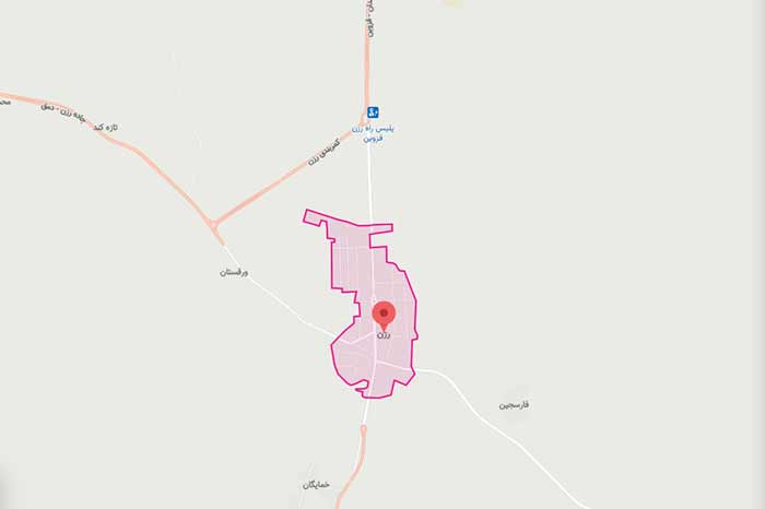موقعیت مکانی شهر رزن