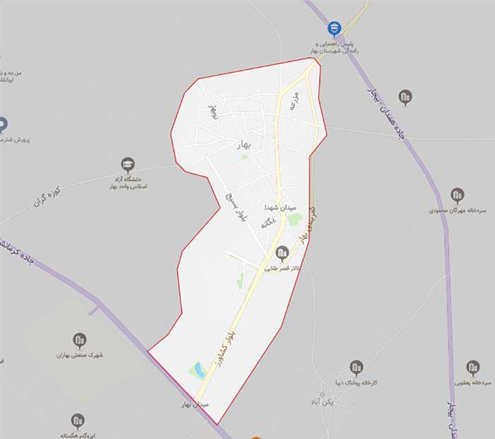 موقعیت مکانی بهار