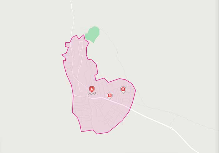 موقعیت مکانی شهر ازندریان