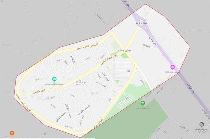 موقعیت مکانی مریانج 