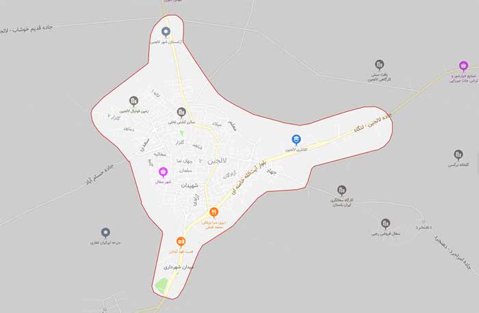 موقعیت مکانی شهر لالجین
